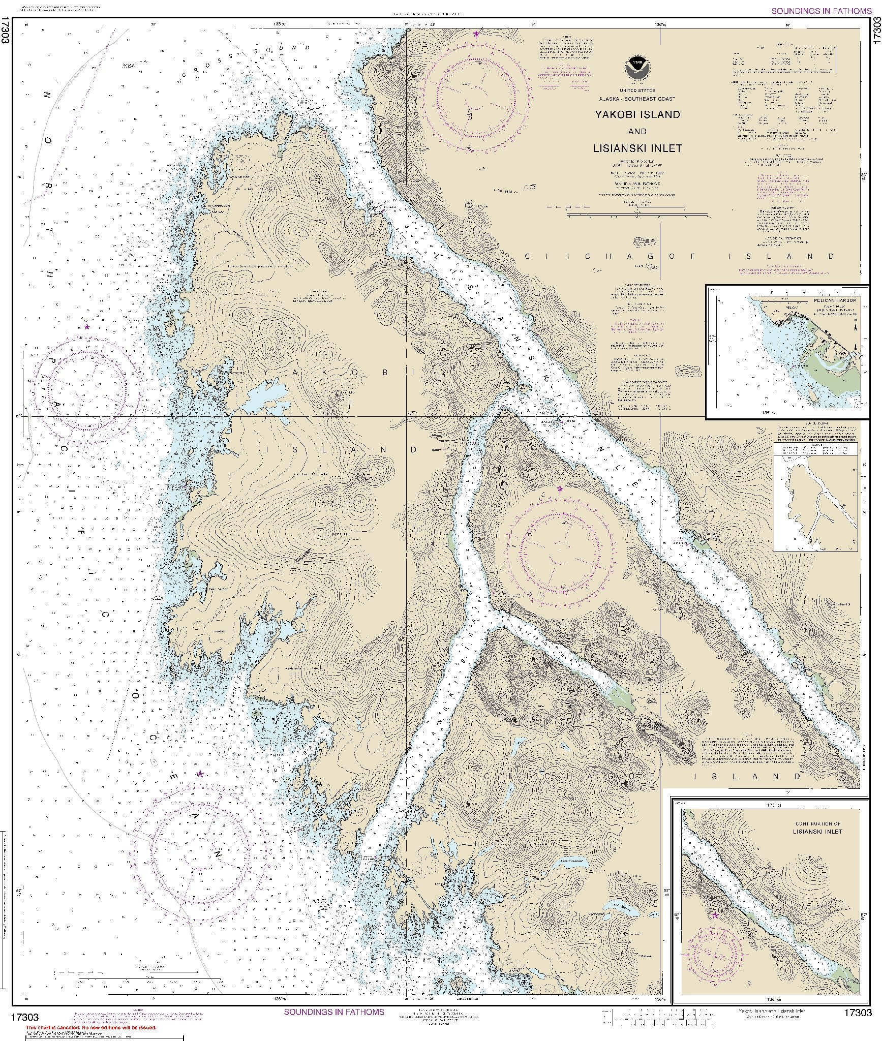 Yakobi Island and Lisianski Inlet (17303) by NOAA