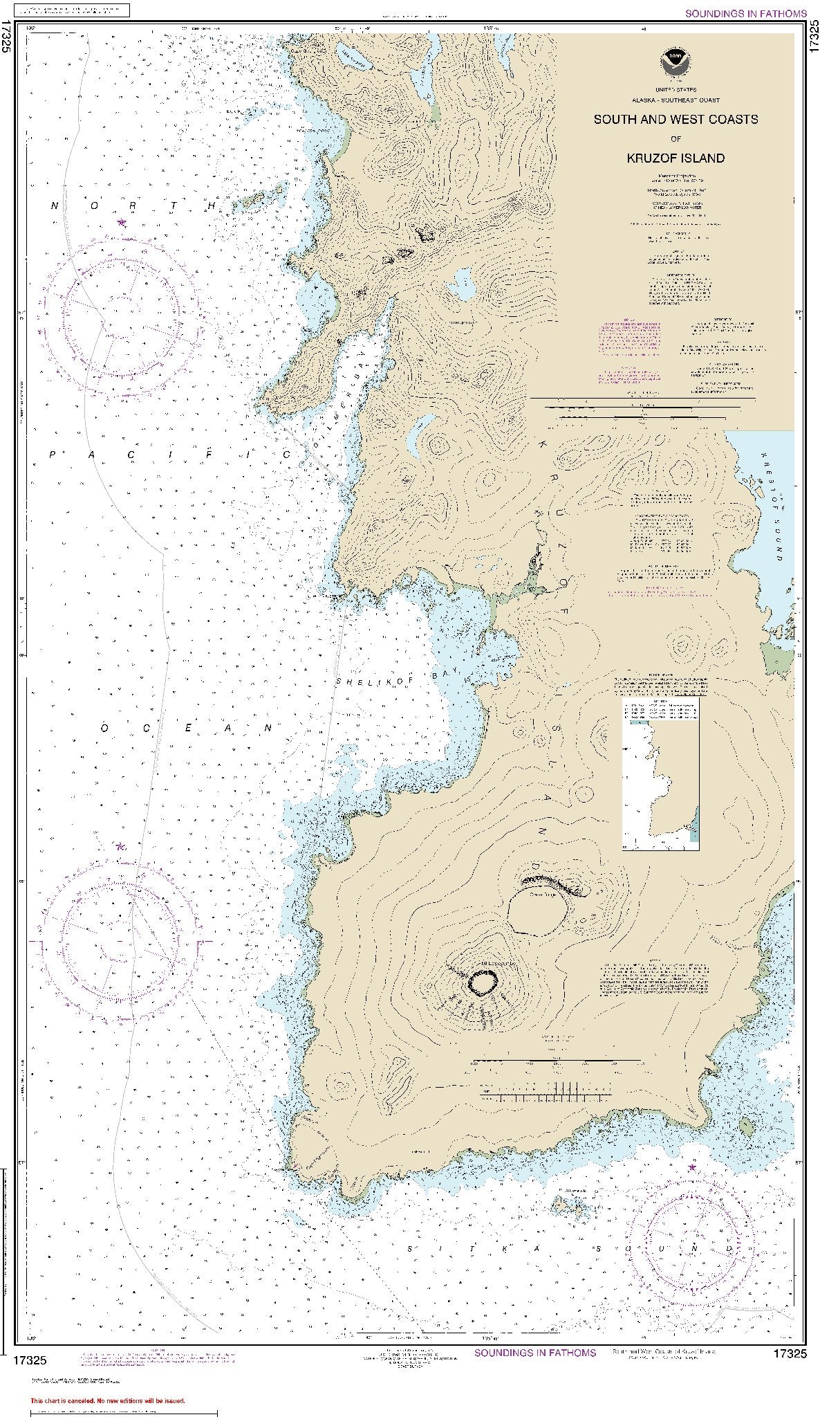 South and West Coasts of Kruzof Island (17325) by NOAA