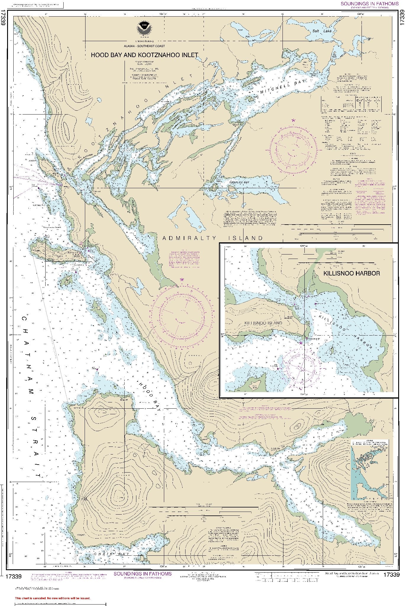 Hood Bay and Kootznahoo Inlet (17339) by NOAA