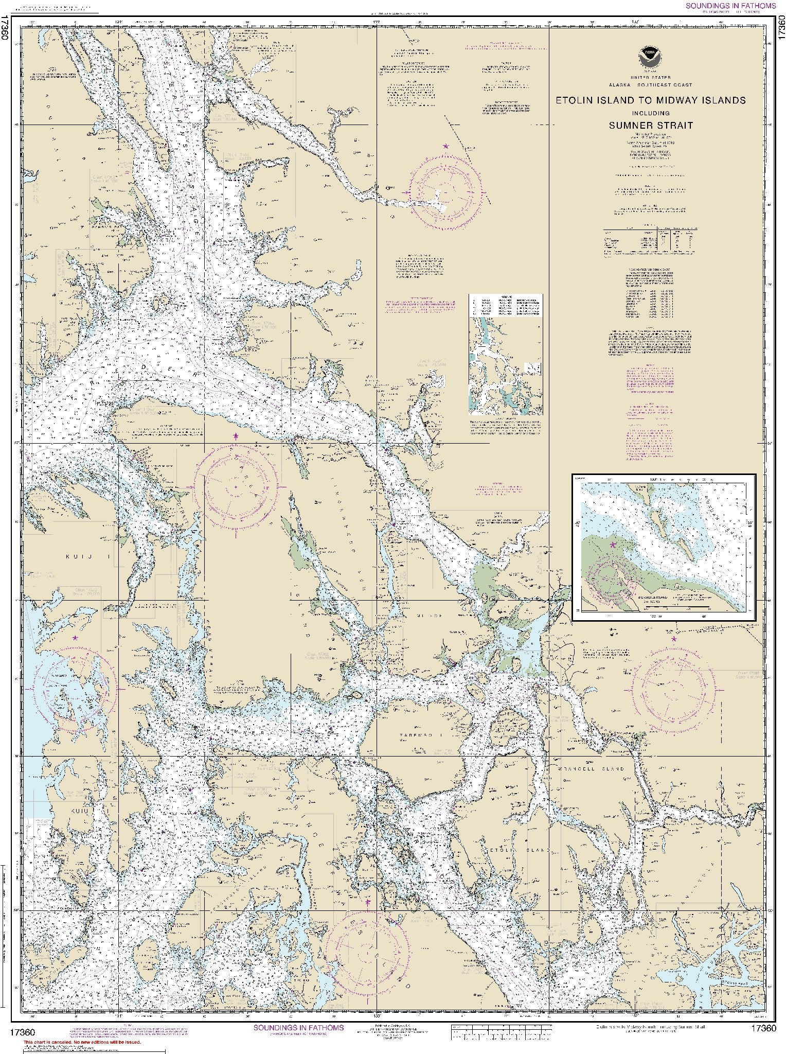 Etolin Island to Midway Islands Including Sumner Strait (17360) by NOAA
