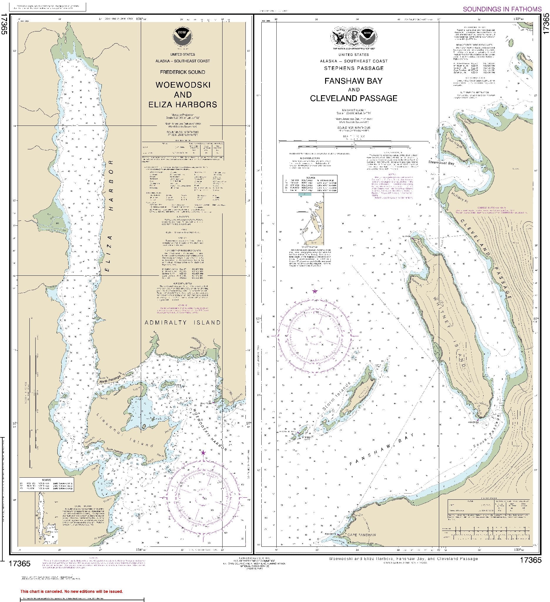 Woewodski and Eliza Harbors - Alaska (17365) by NOAA
