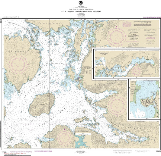 Ulloa Channel to San Christoval Channel with Continuation to The Head of Big Salt Lake (17405) by NOAA