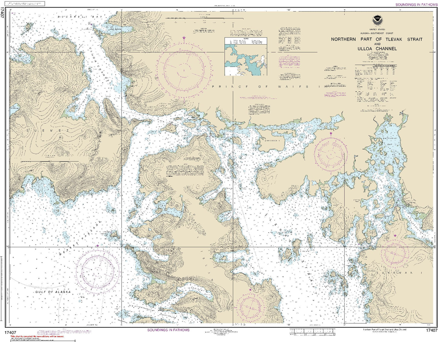 Northern Part of Tlevak Strait and Ulloa Channel (17407) by NOAA