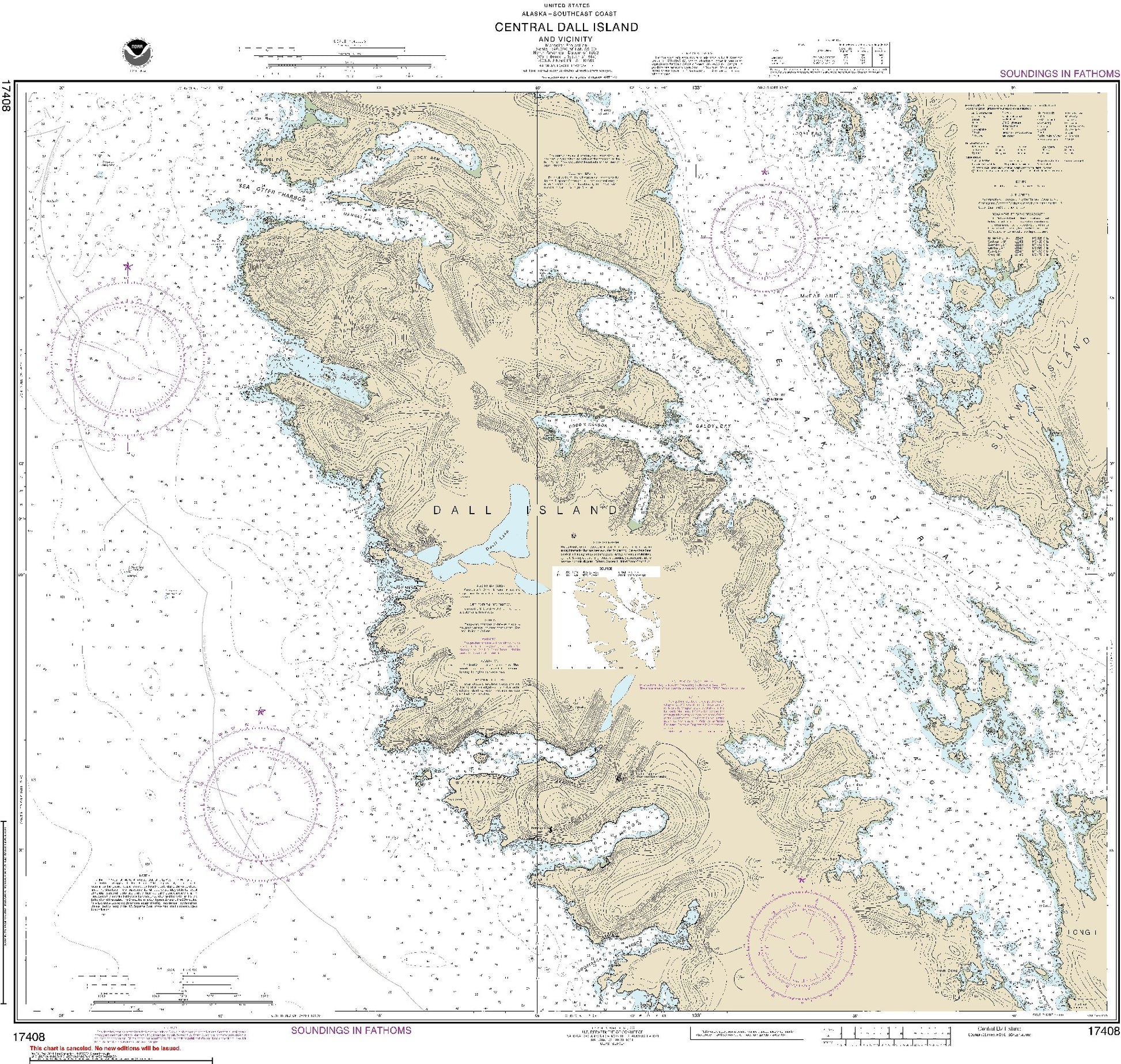 Central Dall Island and Vicinity (17408) by NOAA