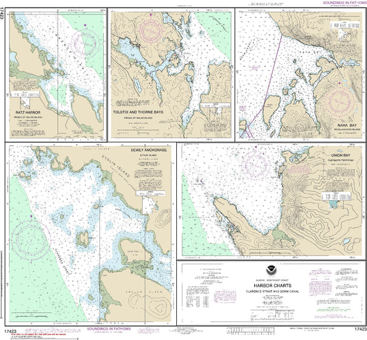Harbor Charts - Clarence Strait and Behm Canal (17423) by NOAA