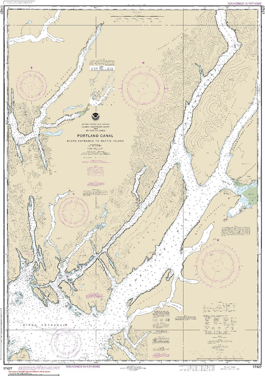 Portland Canal, Dixon Entrance to Hattie Island (17427) by NOAA