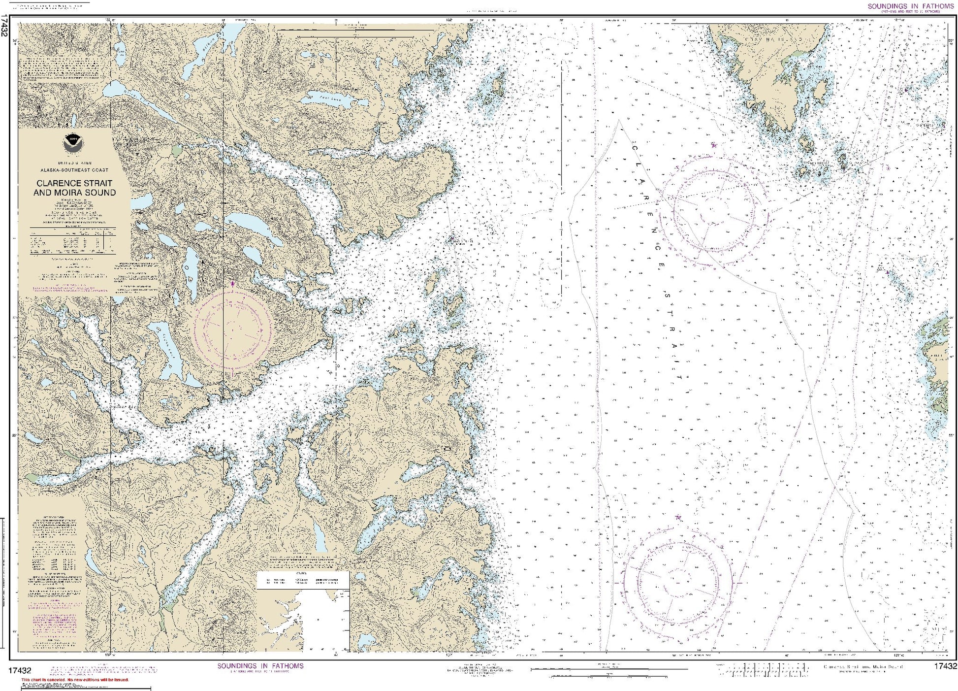 Clarence Strait and Moira Sound (17432) by NOAA