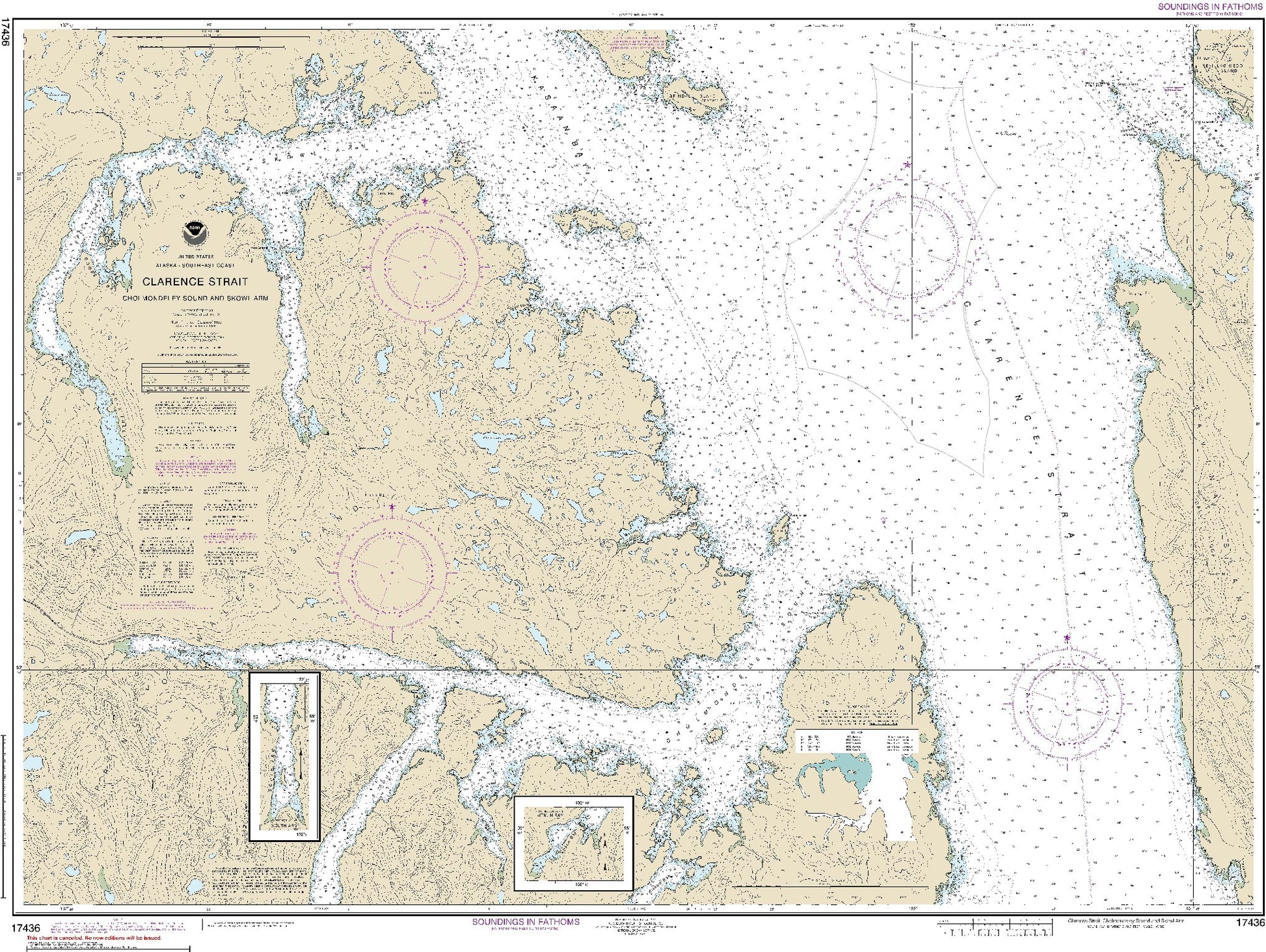 Clarence Strait with Continuations of South Arm and Kitkun Bay (17436) by NOAA