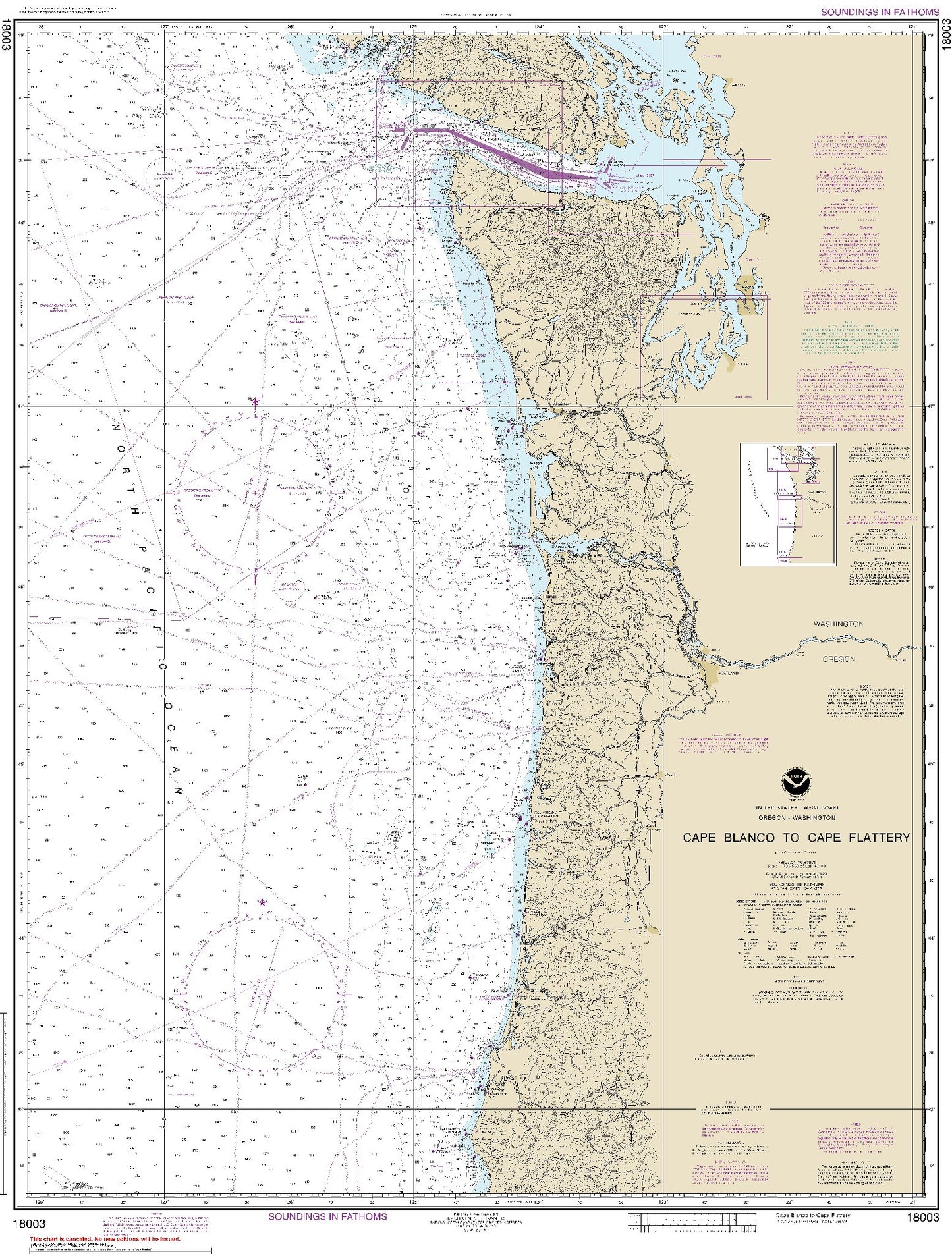 Cape Blanco to Cape Flattery (18003) by NOAA