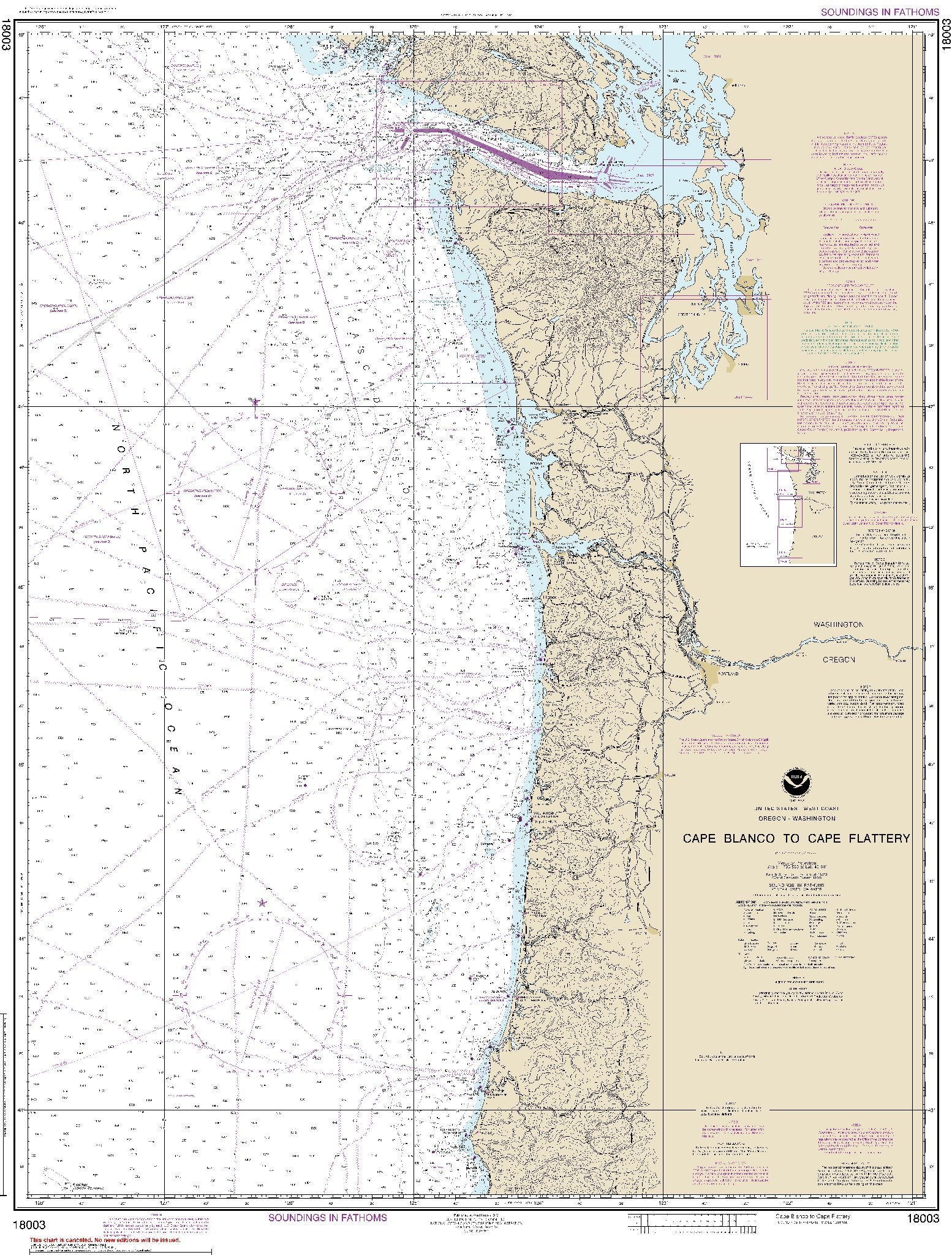 Cape Blanco to Cape Flattery (18003) by NOAA