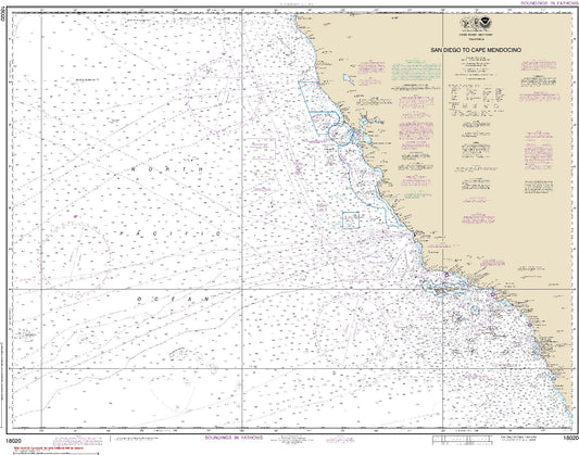 San Diego to Cape Mendocino (18020) by NOAA
