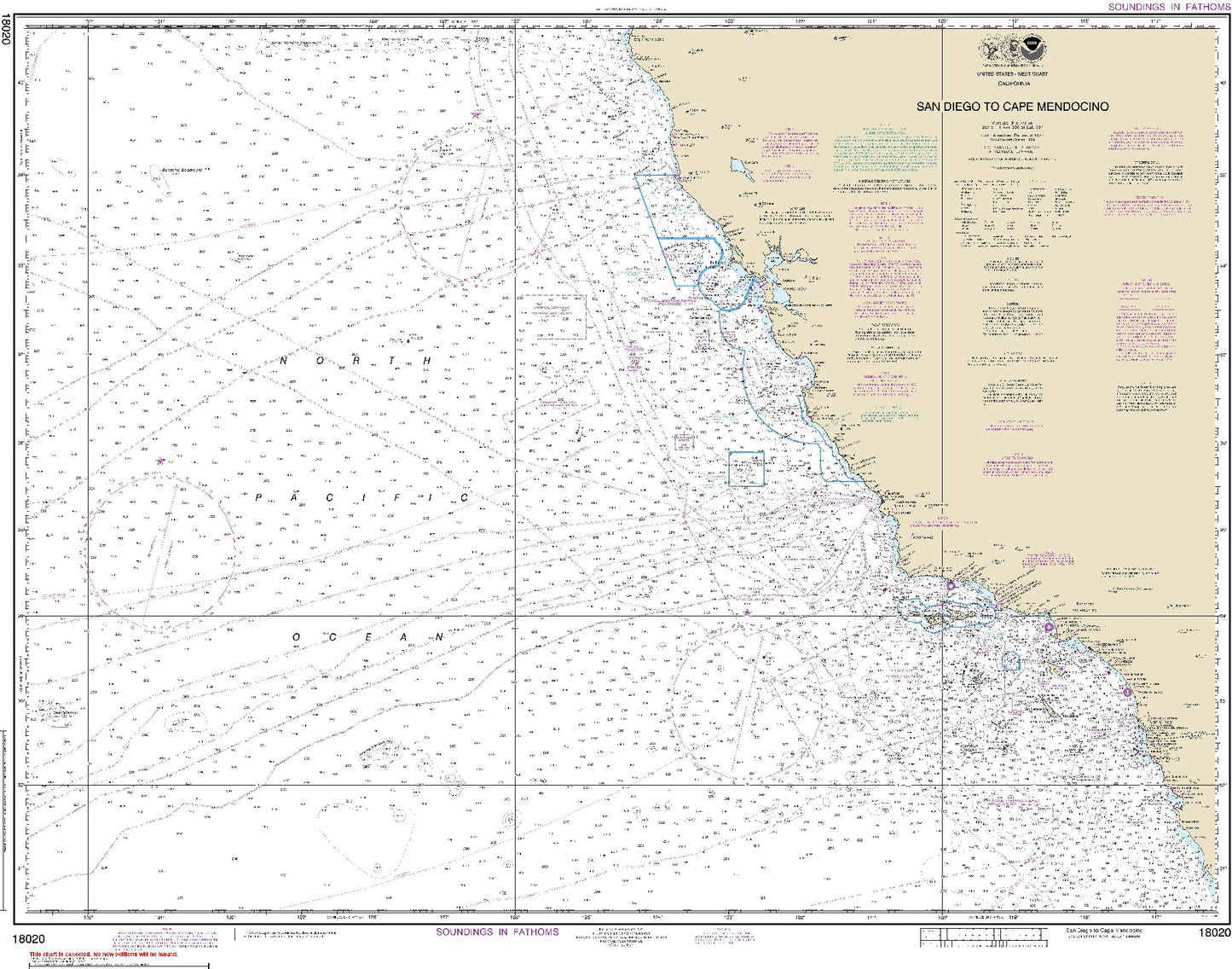 San Diego to Cape Mendocino (18020) by NOAA