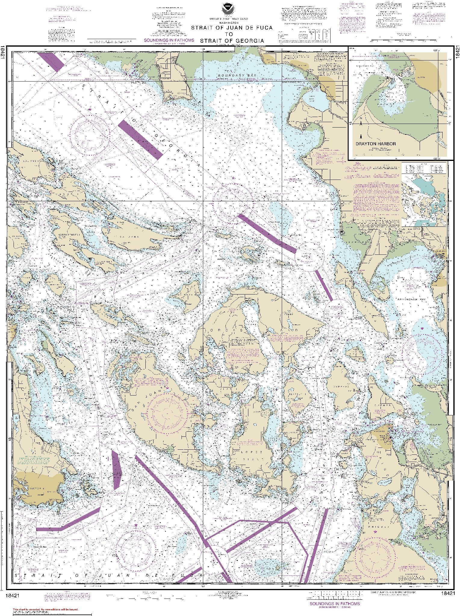 Strait of Juan De Fuca to Strait of Georgia (18421) by NOAA