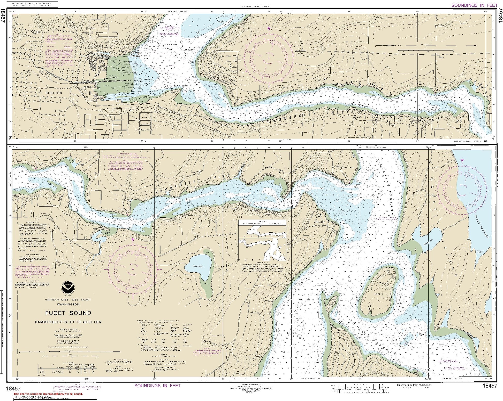 Hammersley Inlet to Shelton (18457) by NOAA