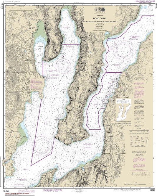 Hood Canal - South Point to Quatsap Point, Including Dabob Bay (18458) by NOAA