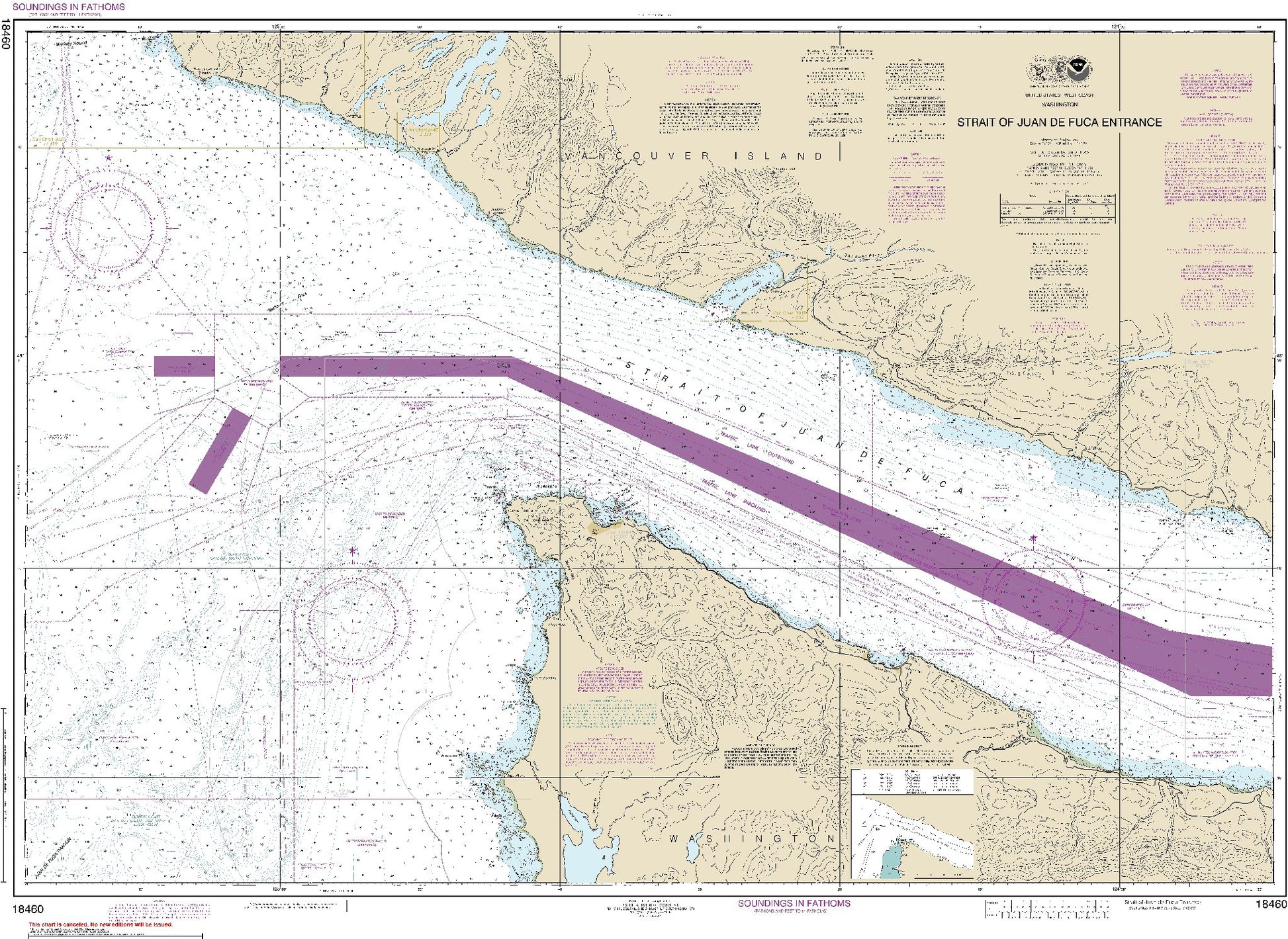 Strait of Juan De Fuca Strait (18460) by NOAA