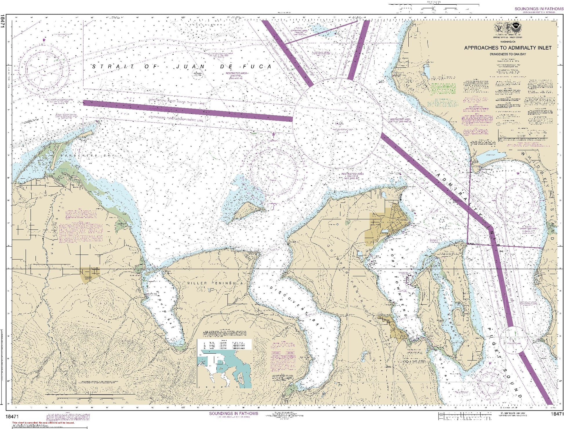 Dungeness to Oak Bay (18471) by NOAA