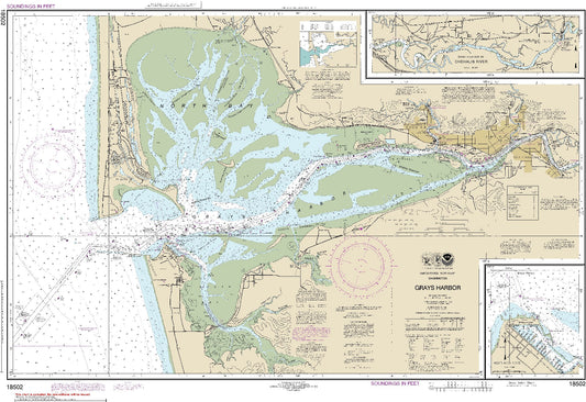 Grays Harbor with Continuation of Chehalis River (18502) by NOAA