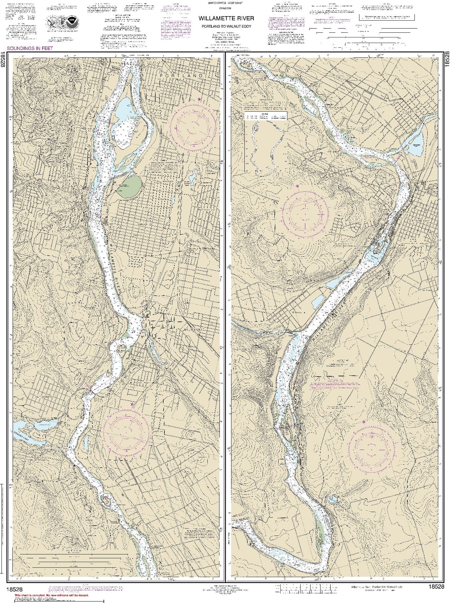 Willamette River - Portland to Walnut Eddy (18528) by NOAA