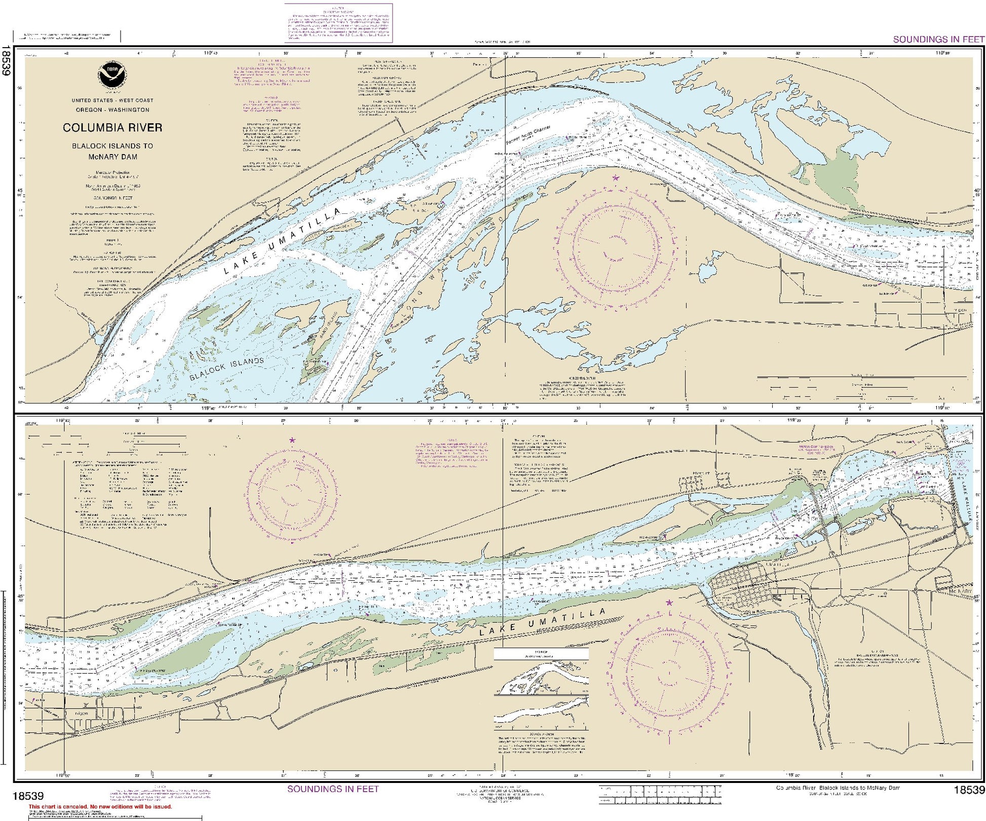 Columbia River - Blalock Islands to Mcnary Dam (18539) by NOAA
