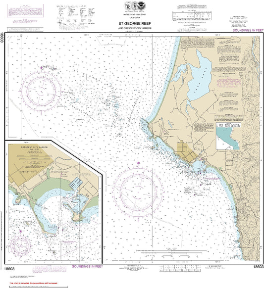 St. George Reef and Crescent City Harbor (18603) by NOAA