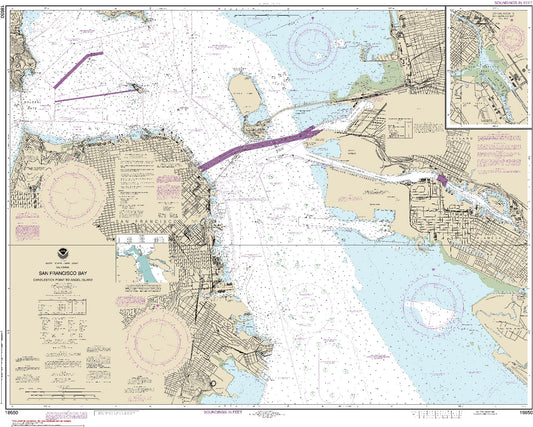 San Francisco Bay with Continuation to San Leandro Bay (18650) by NOAA