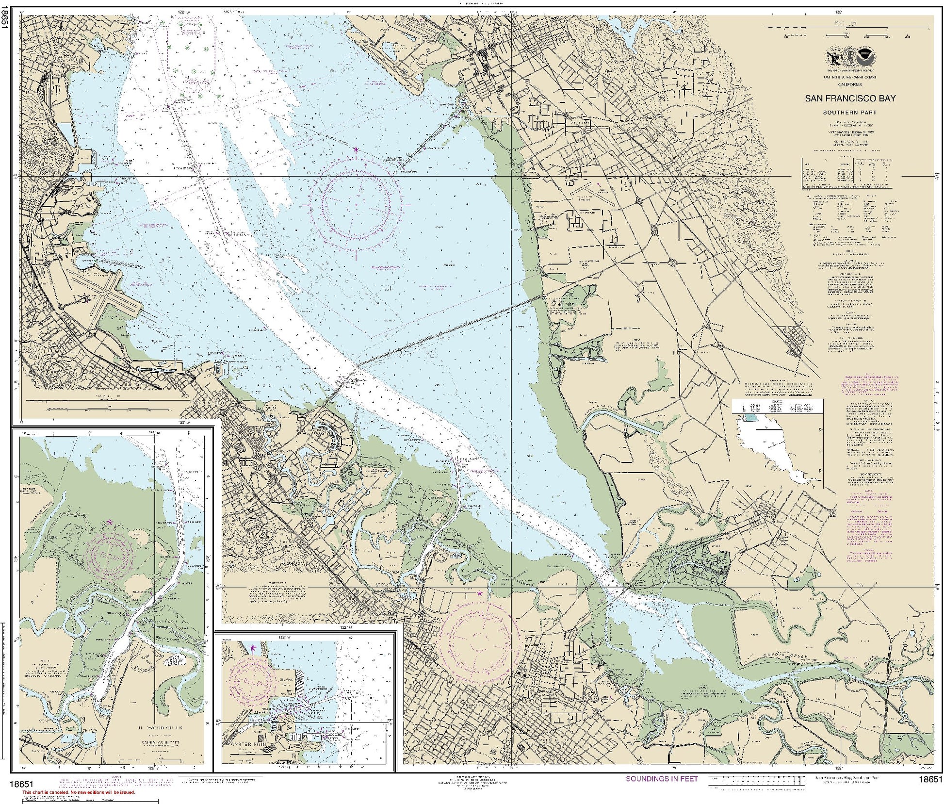 San Francisco Bay - Southern Part (18651) by NOAA