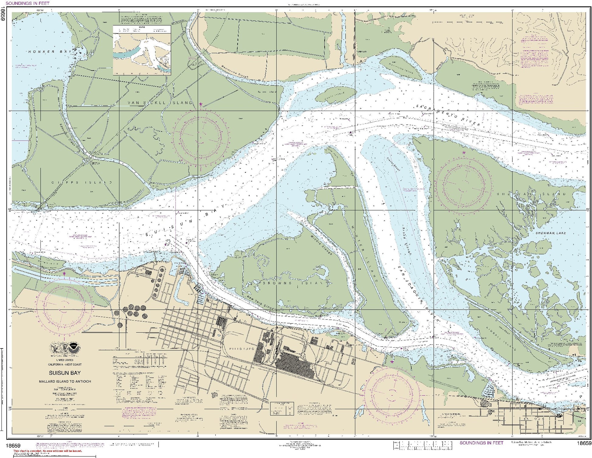 Suisun Bay - Mallard Island to Antioch (18659) by NOAA