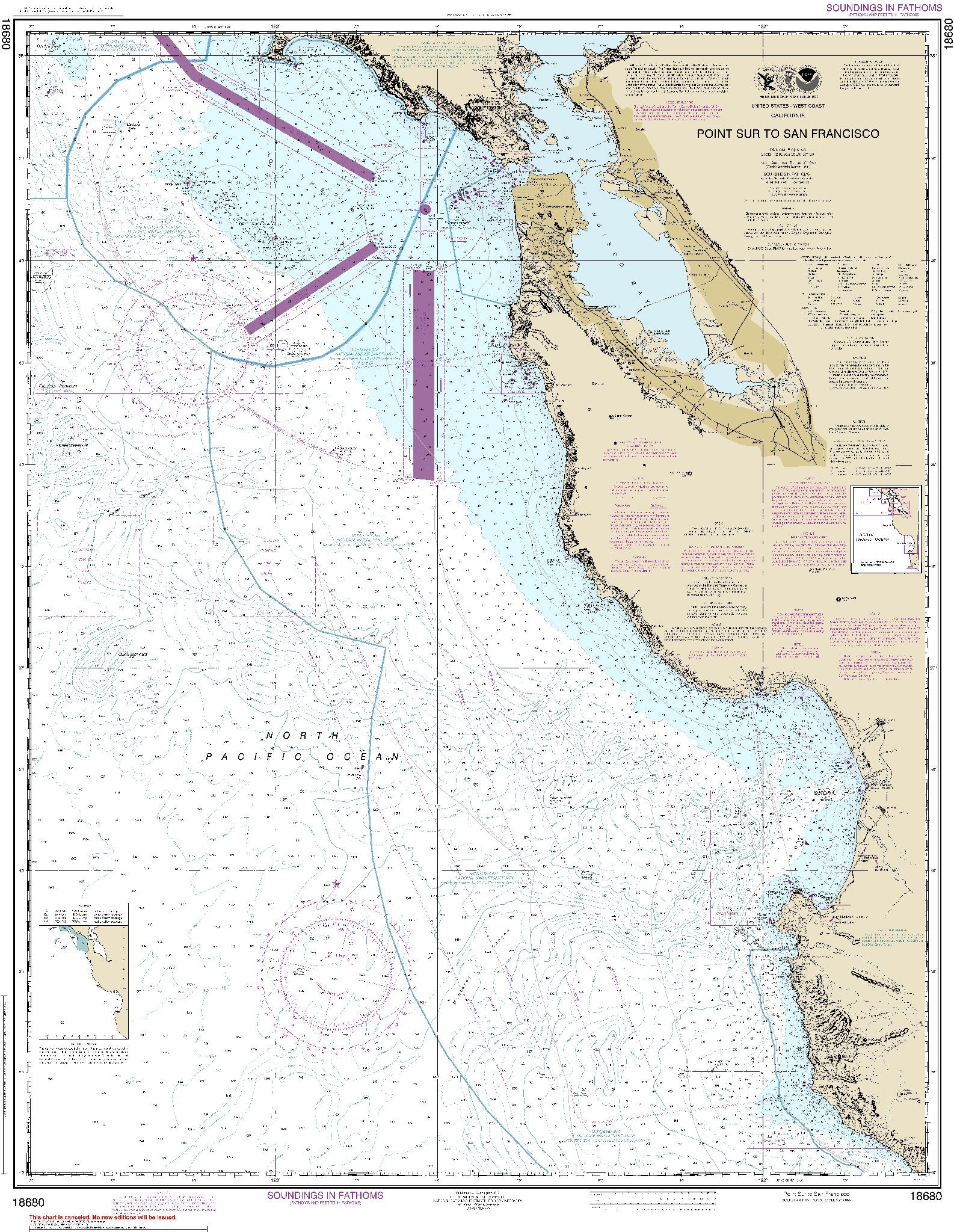 Point Sur to San Francisco (18680) by NOAA