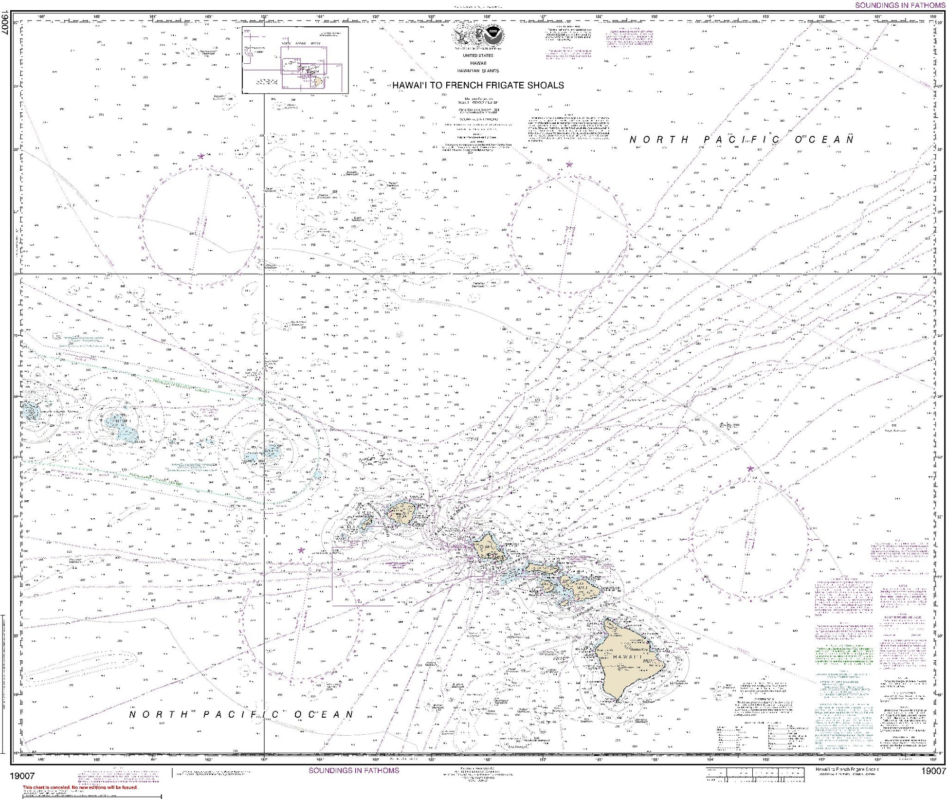 Hawai'i to French Frigate Shoals (19007) by NOAA