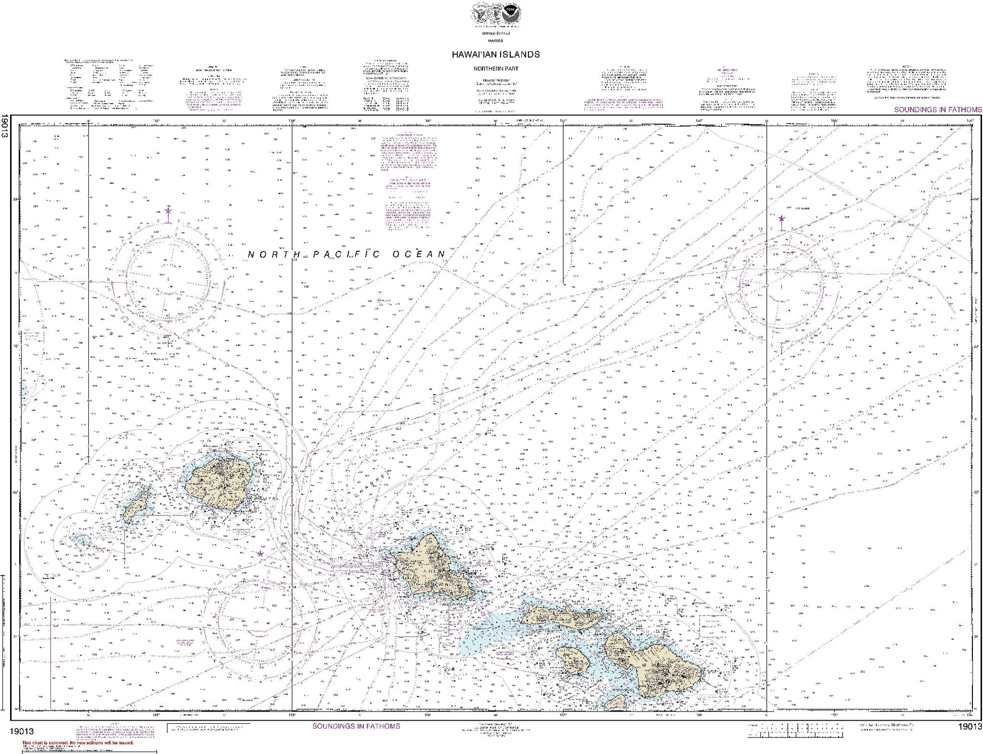 Hawai'ian Islands - Northern Part (19013) by NOAA