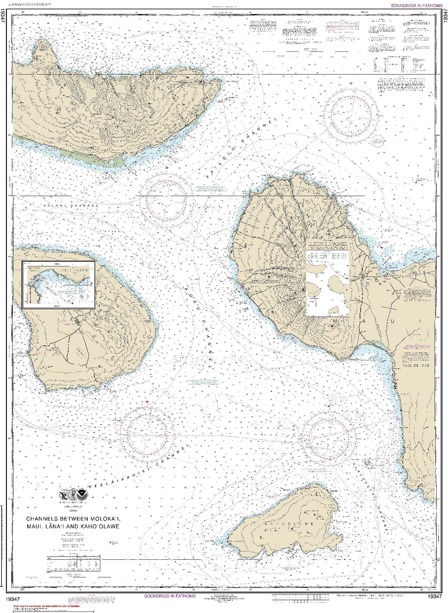 Channels Between Moloka'I, Maui, Lana'I and Kaho'Olawe (19347) by NOAA