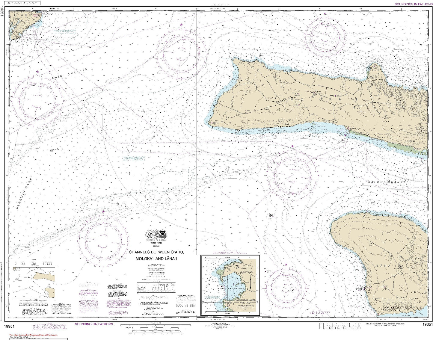 Channels Between O'Ahu, Moloka'I and Lana'I (19351) by NOAA