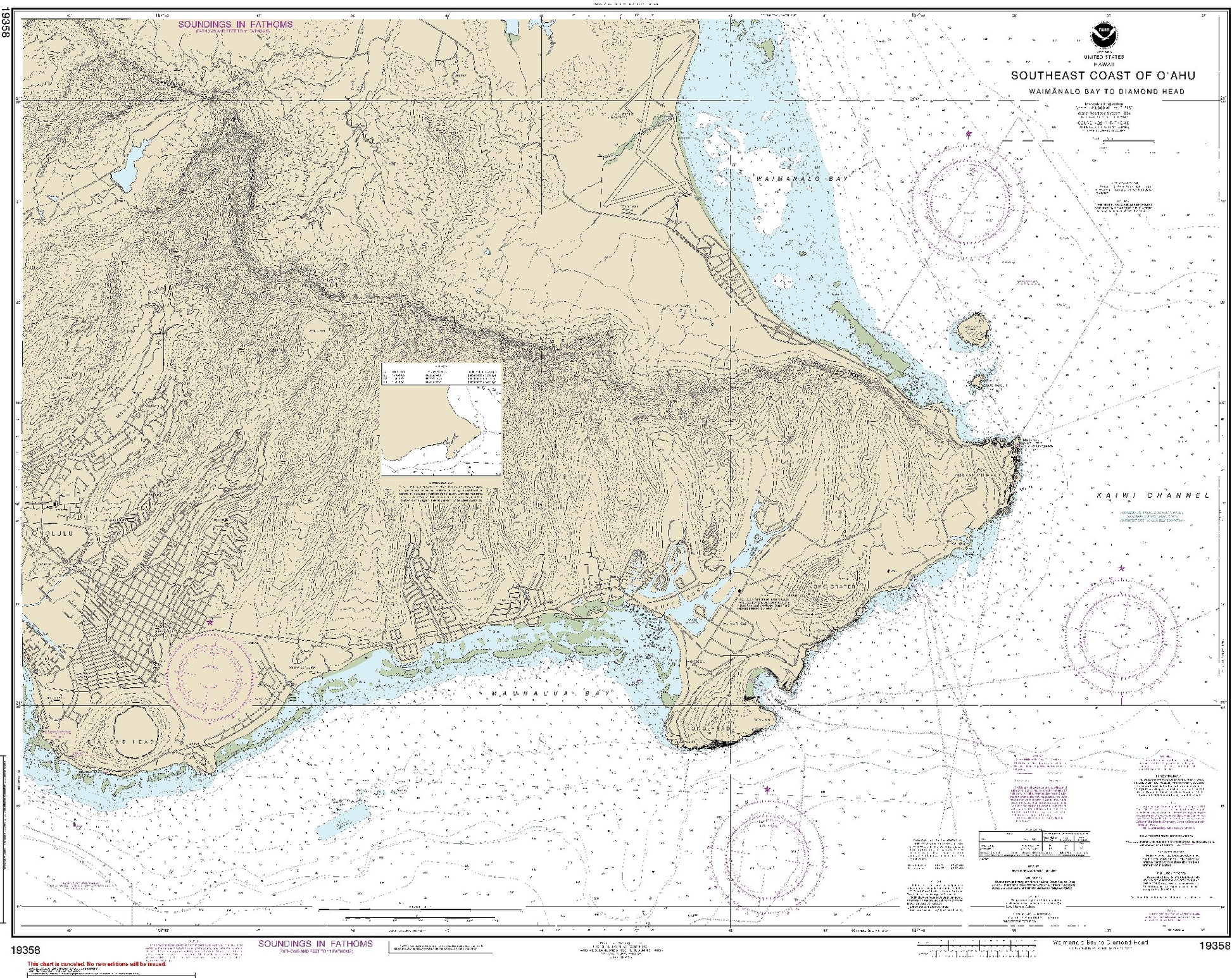 Southeast Coast of O'Ahu - Waimanalo Bay to Diamond Head (19358) by NOAA