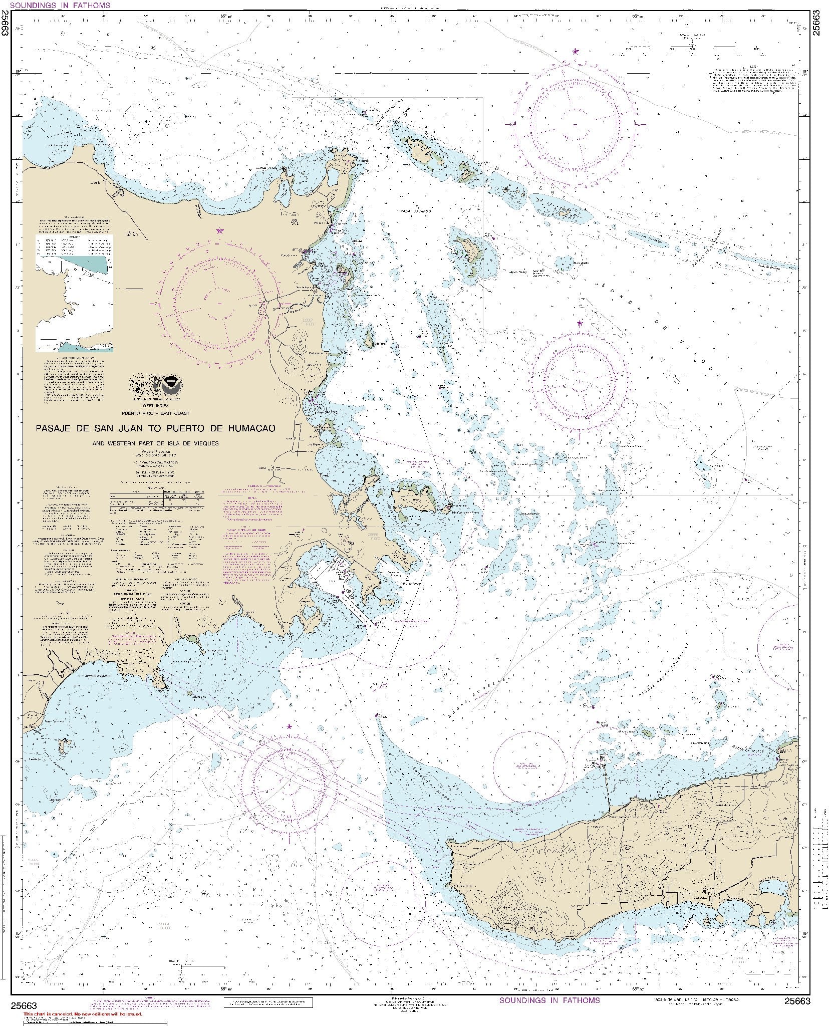 Pasaje De San Juan to Puerto De Humacao (25663) by NOAA