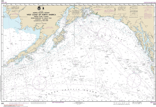 West Coast of North America Dixon Ent to Unimak Pass (500) by NOAA