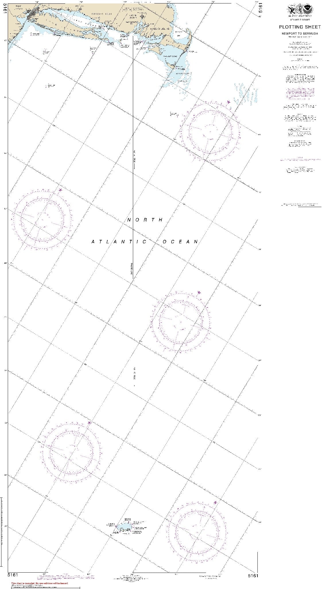 Plotting Sheet: Newport to Bermuda (5161) by NOAA