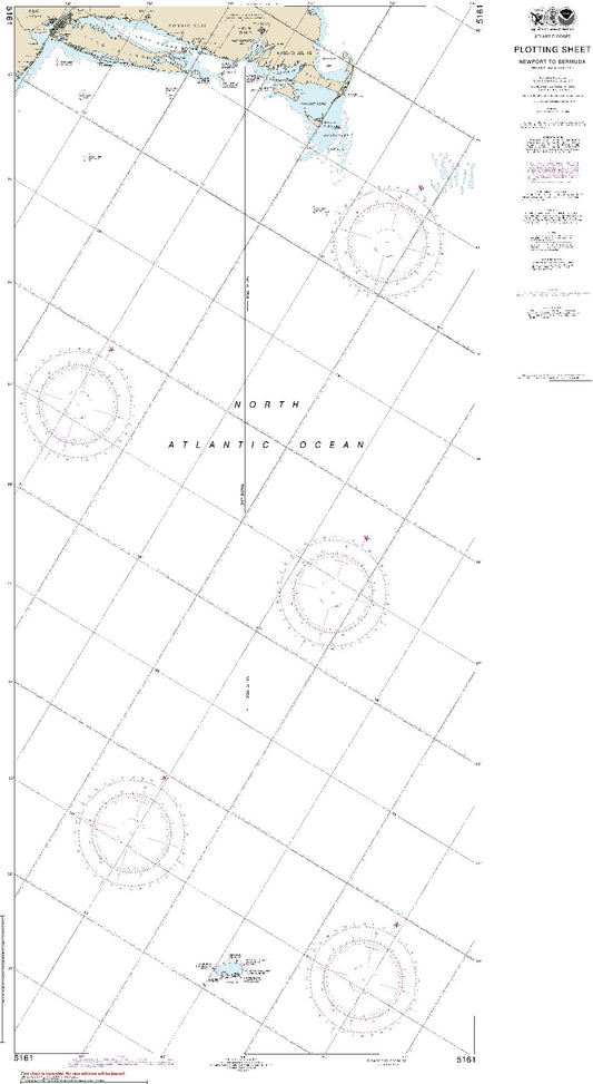 Plotting Sheet: Newport to Bermuda (5161) by NOAA