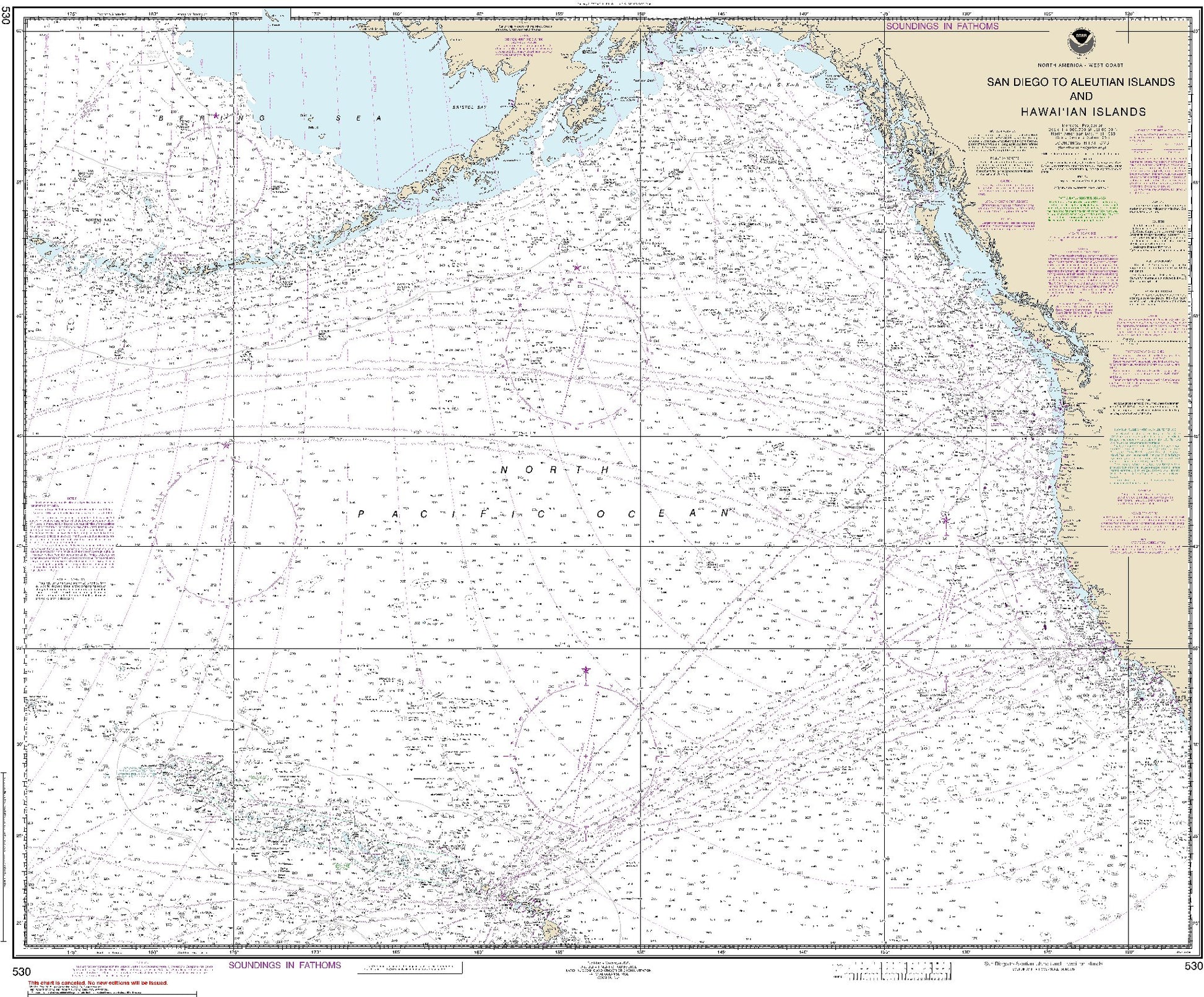 San Diego to Aleutian Islands and Hawai"Ian Islands (530) by NOAA