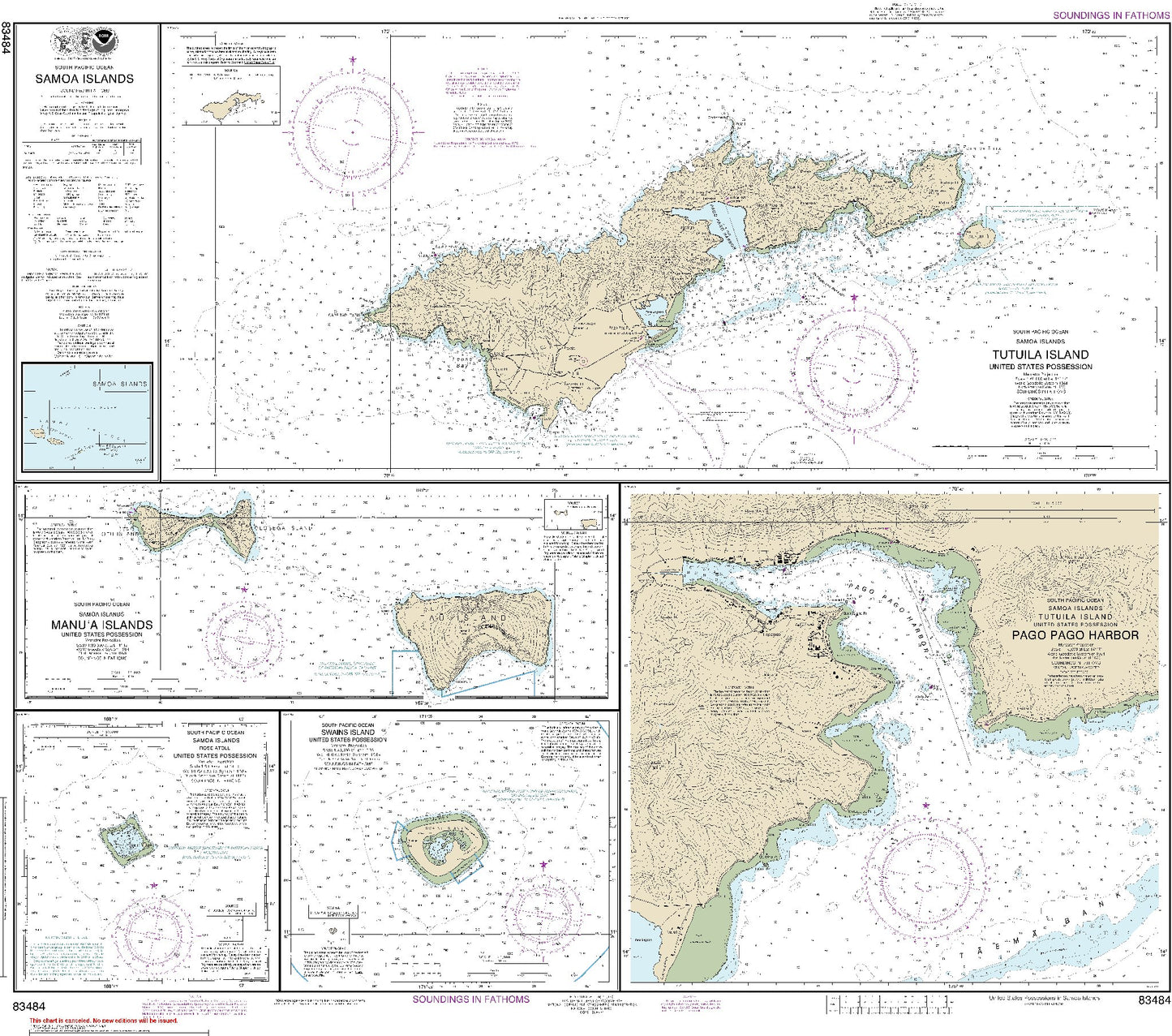 Samoa Islands Inset: Manua Islands (83484) by NOAA