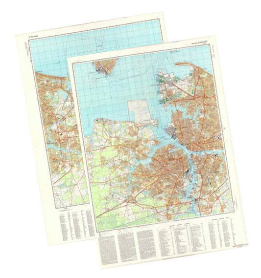 Norfolk, Portsmouth, VA (USA) 2-Sheet Set - Soviet Military City Plans