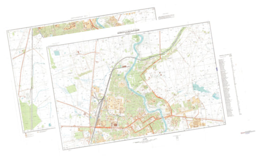 Novgorod-Volynskii (Ukraine) 2-Sheet Set - Soviet Military City Plans