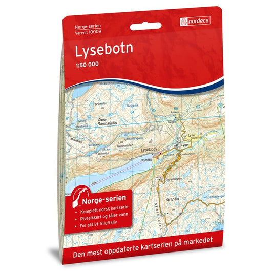Lysebotn 1:50,000 Hiking Map, #10009