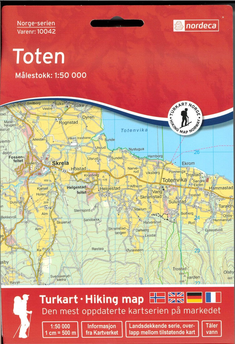 Toten 1:50,000 Hiking Map #10042