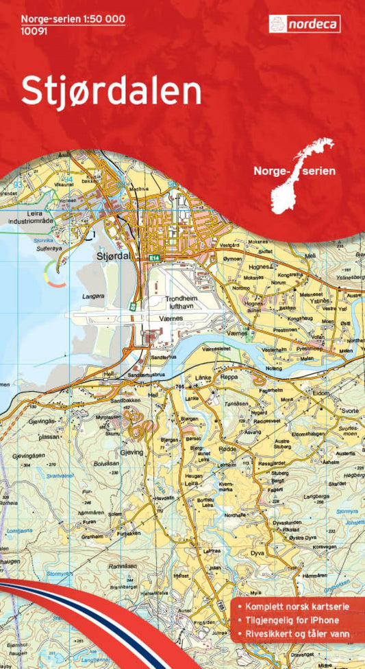 Stjordalen (Stjørdalen) 1:50,000 Hiking Map, #10091