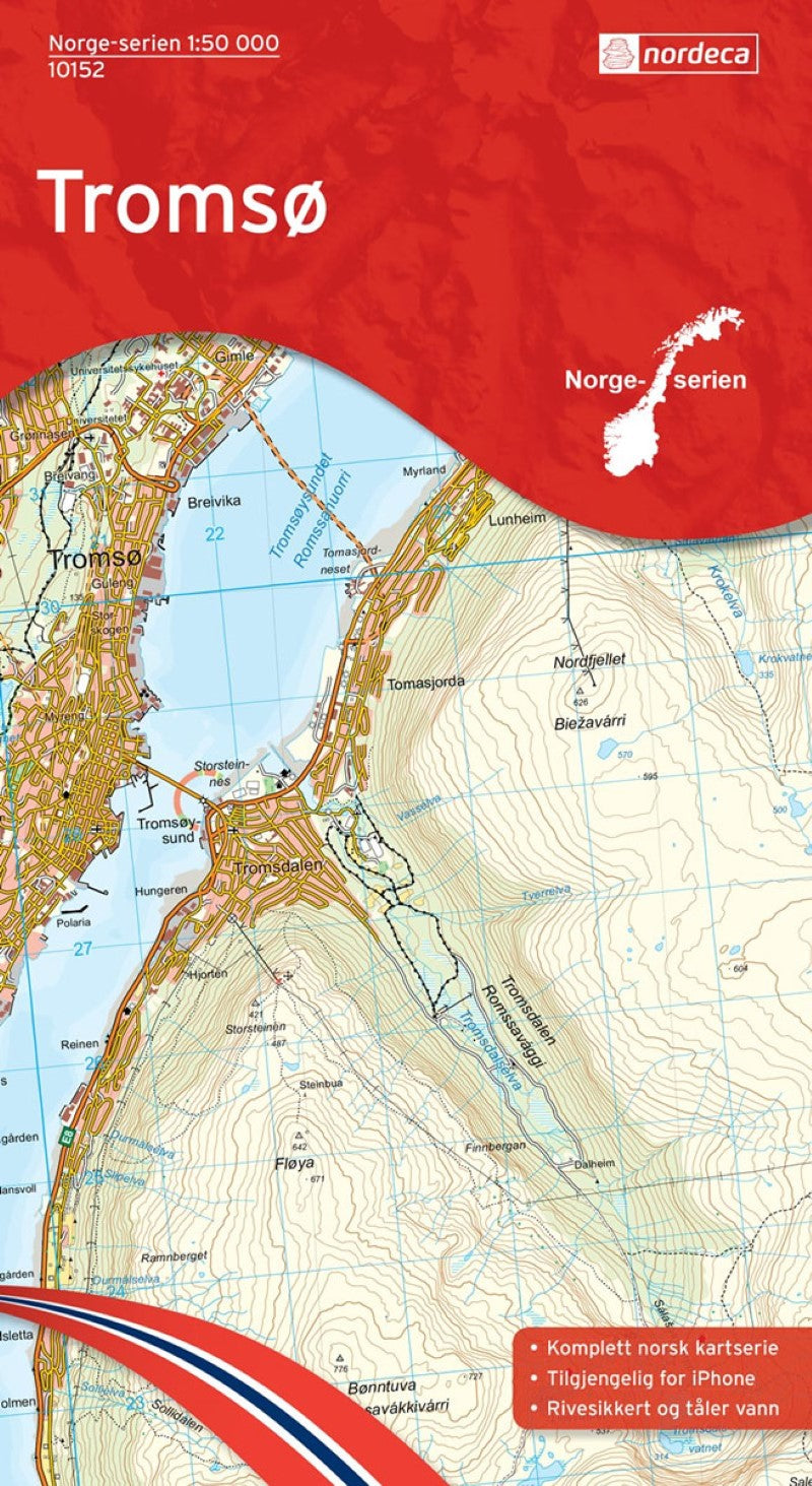 Tromso (Tromsø) 1:50,000 Hiking Map #10152