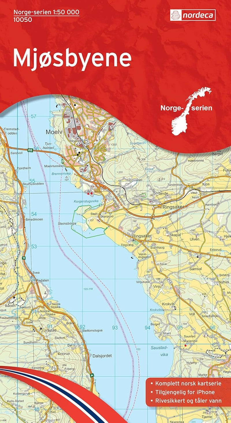 Mjosbyene (Mjøsbyene) Hiking Map, #10050