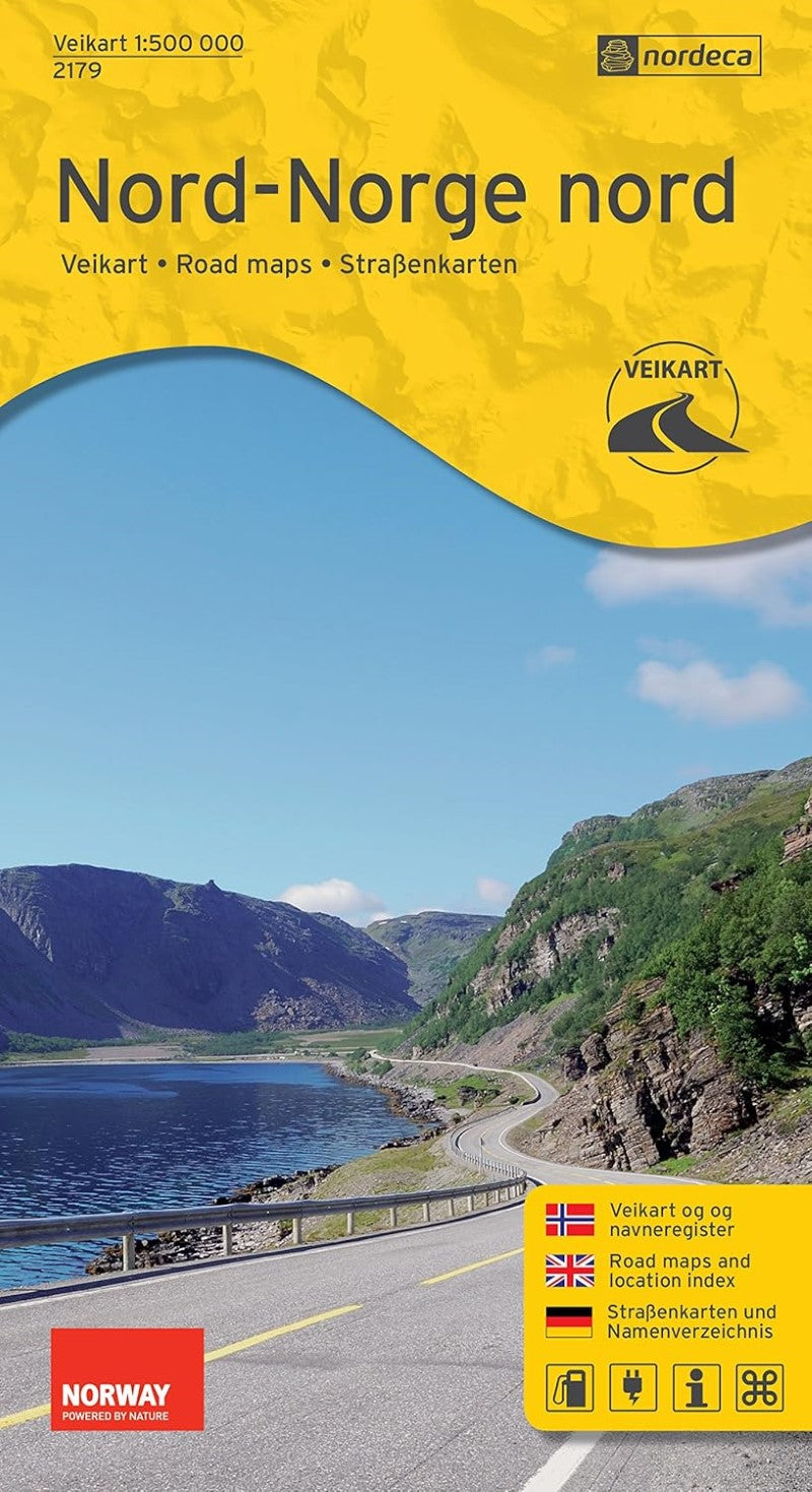 North-Norway North (Veikart Nord-Norge Nord) 1:500,000 Road Map