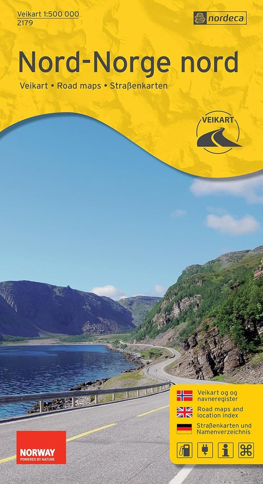 North-Norway North (Veikart Nord-Norge Nord) 1:500,000 Road Map