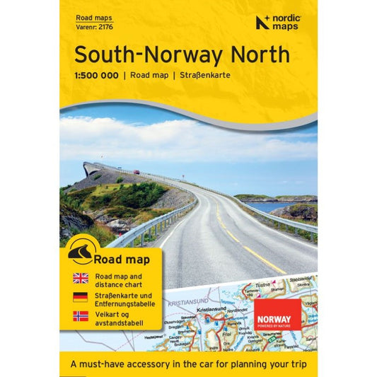 South-Norway North (Veikart Sør-Norge Nord) Road Map